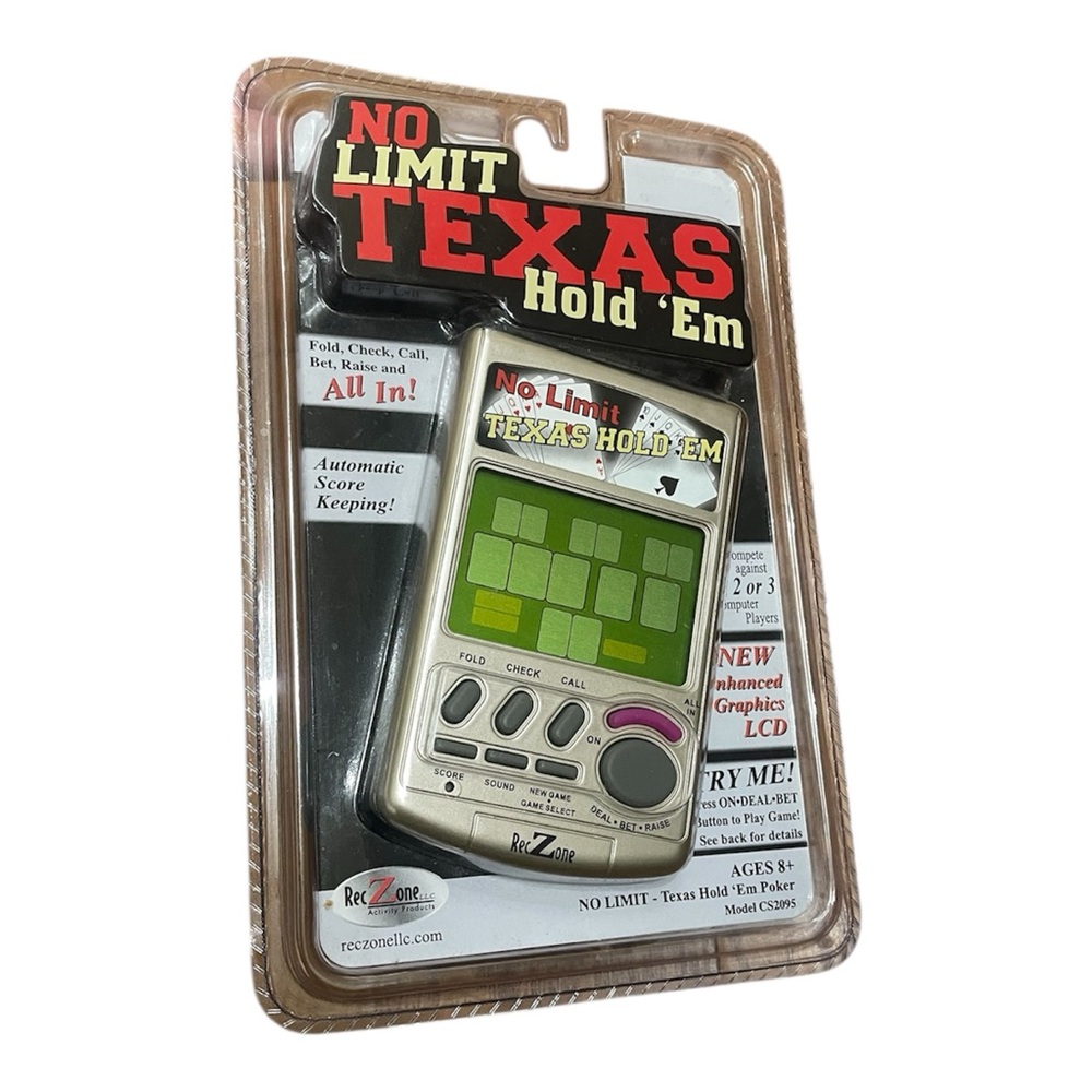 No Limit Texas Hold 'Em Poker Hand Held Electronic Game Model CS2095 RecZone